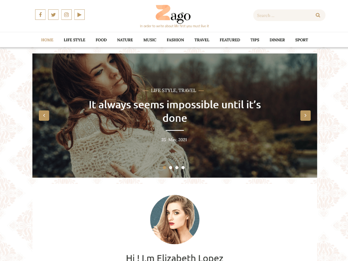 Zago Pro -WordPress Blog Theme
